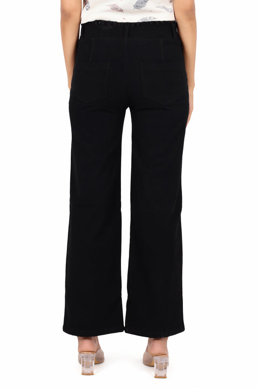 Women’s Korean Style Straight Fit Pants with Elastic Waist2