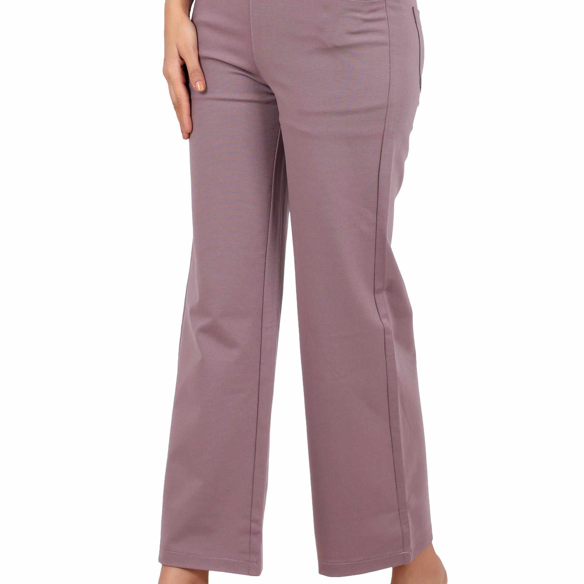 Women’s Korean Style Straight Fit Pants with Elastic Waist3