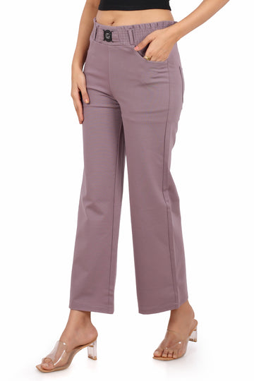Women’s Korean Style Straight Fit Pants with Elastic Waist3