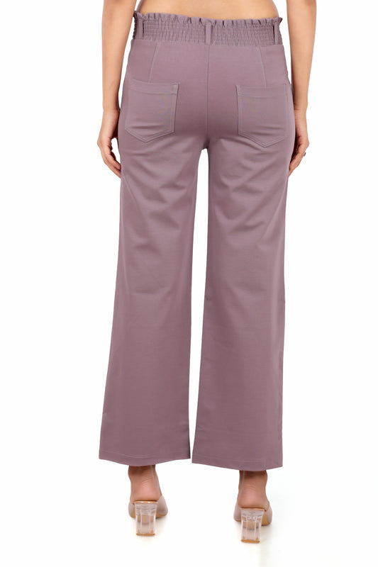 Women’s Korean Style Straight Fit Pants with Elastic Waist3