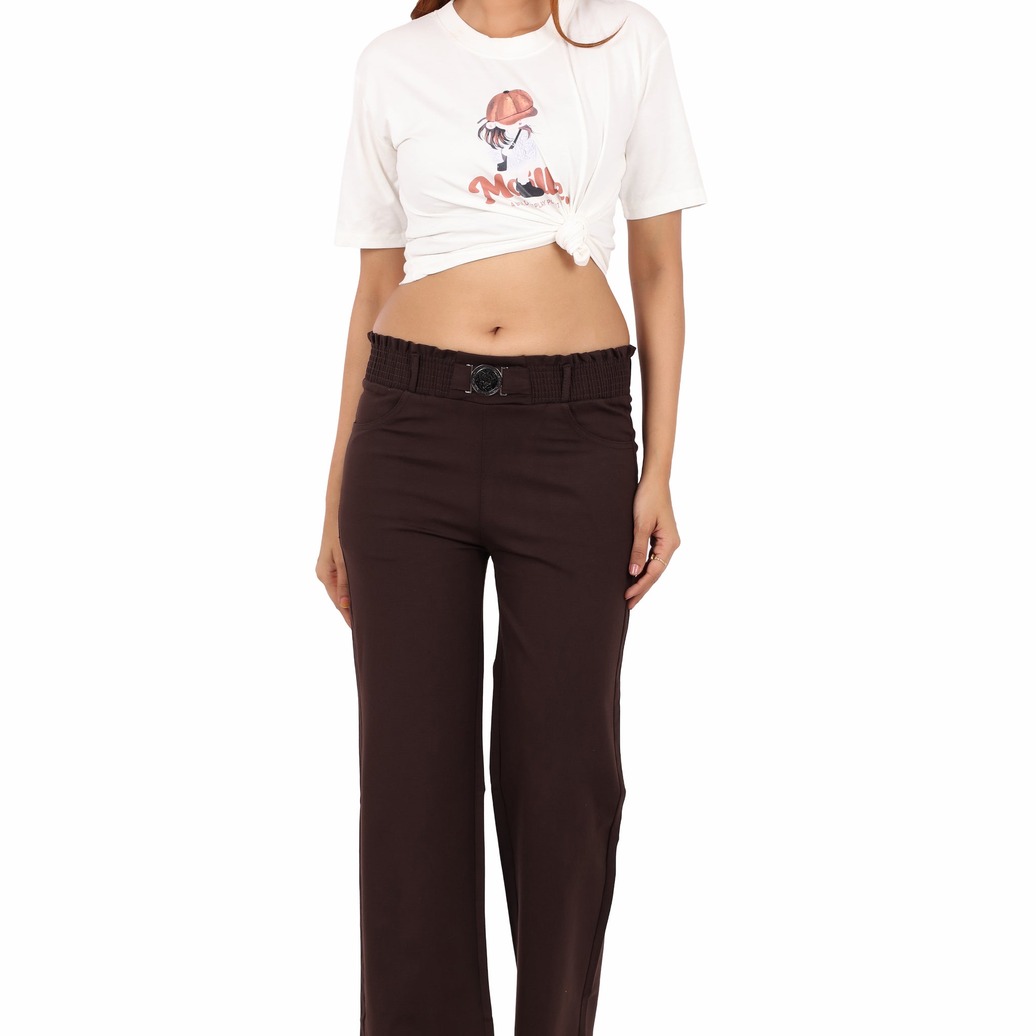 Women’s Korean Style Straight Fit Pants with Elastic5