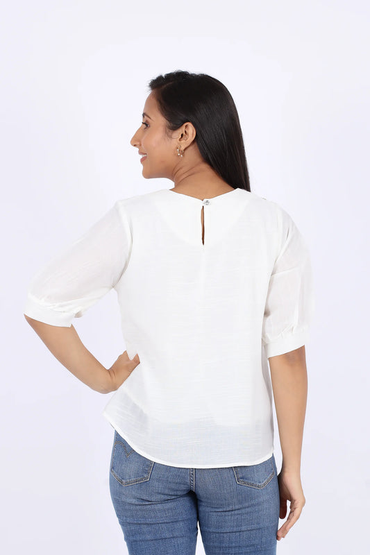 Stylish White Embroidered Top – Women’s Casual Wear Product1